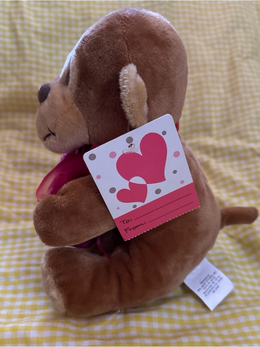 Plush Brown Monkey 'Hug Me' Stuffed Animal - Pink Heart Accessory pic frame - Picture 6 of 16